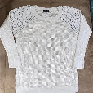 EXPRESS rhinestone shoulder top, small